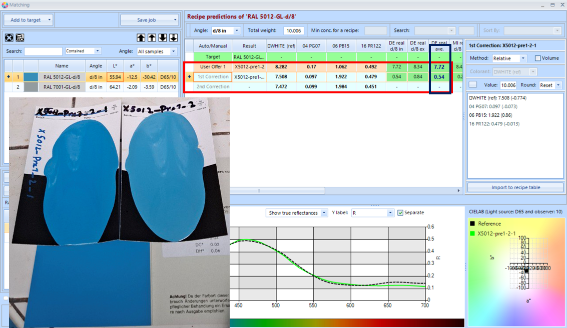 Color matching software